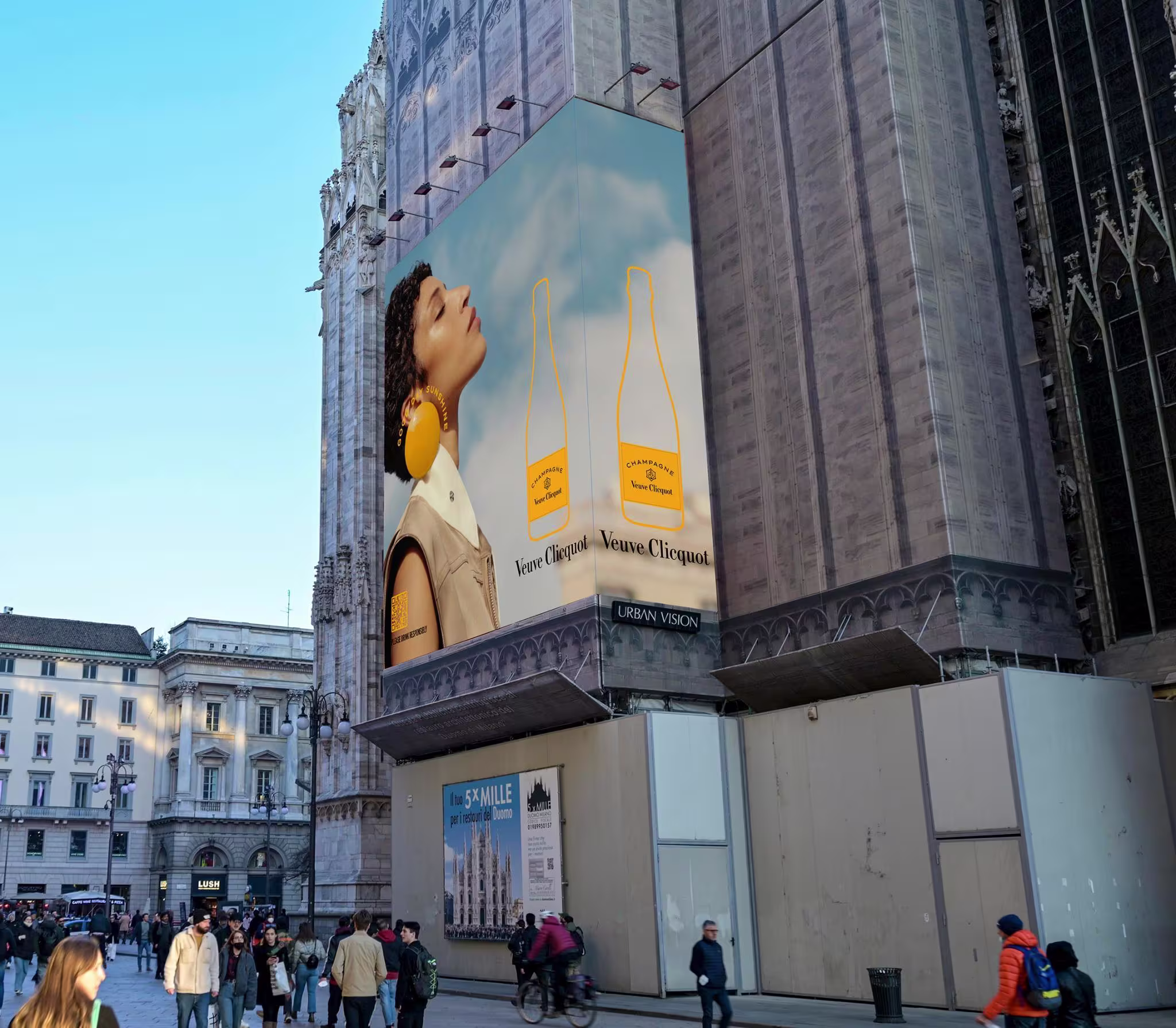 Veuve Clicquot OOH campaign in Italy